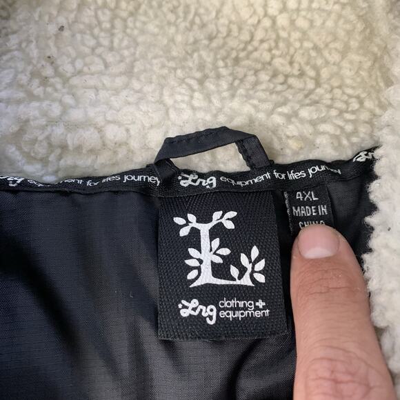 Vintage Y2K LRG Lifted Research Group Hooded Puffer Vest Mens 4XL Black Aztec - Picture 9 of 16